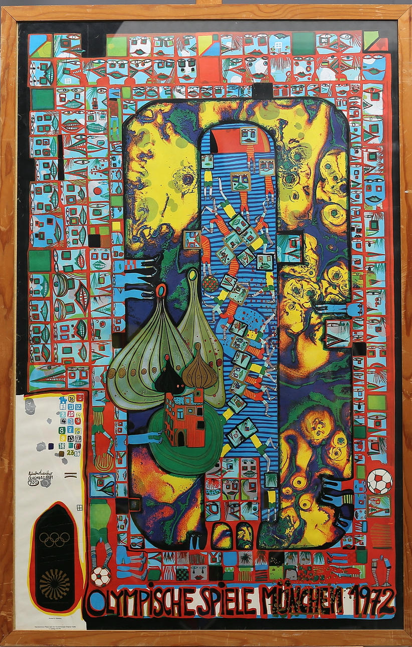 FRIEDENSREICH HUNDERTWASSER. Olympische Spiele München 1972.