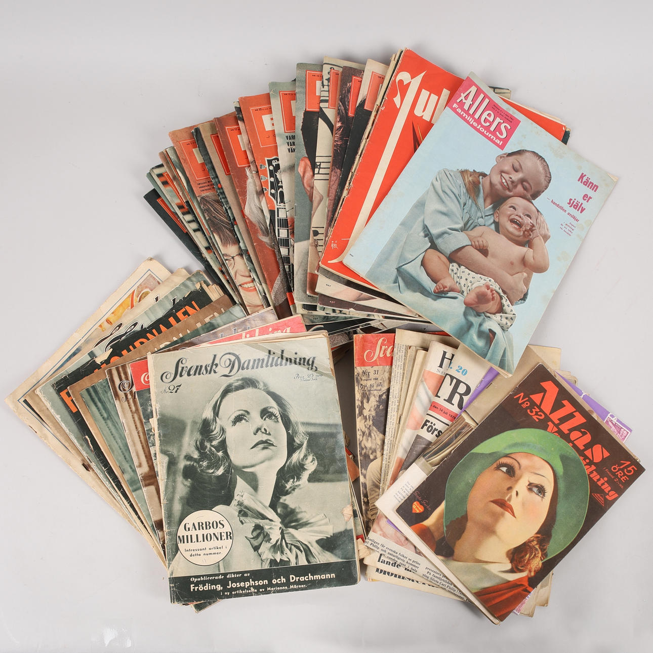 MAGAZINES, lot, mostly Bildjournalen, 1930-70's.