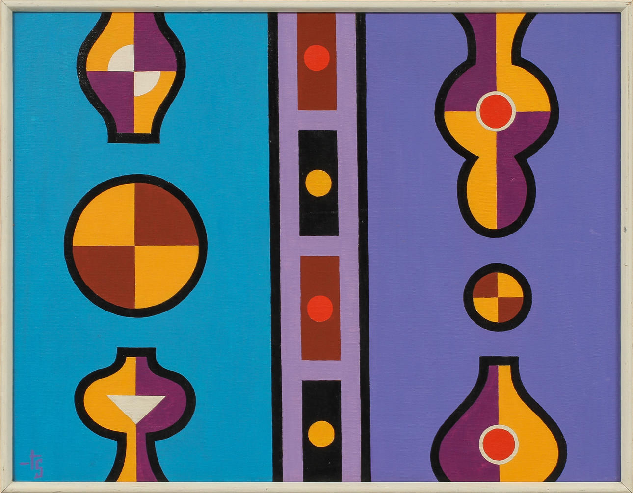 LEMBIT NÖMMEOTS. "Antika former", olja på duk, signerad.