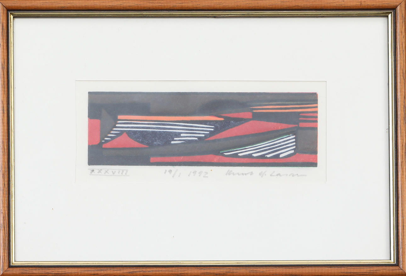 KNUT H LARSEN. graphic, signed, numbered, and dated 1992.