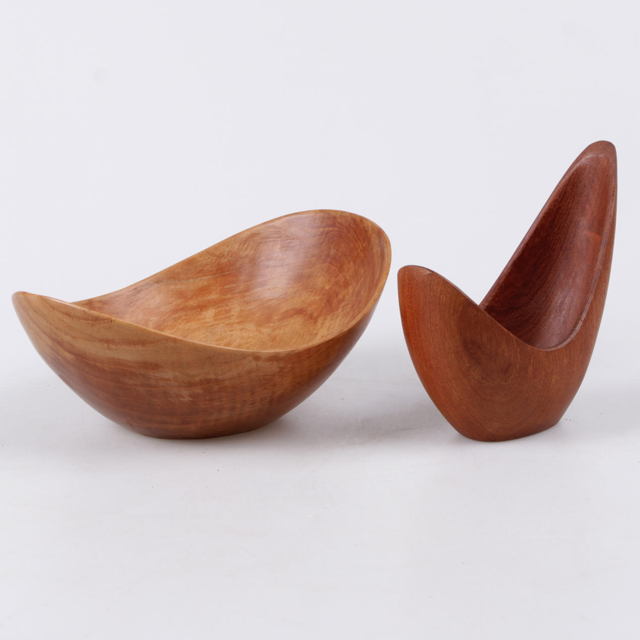 SKÅLAR, teak, 2 st. Stig Sandkvist, 1900-talets mitt.