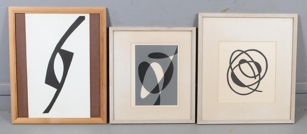 PIERRE OLOFSSON. 3 st, litografier, signerade.