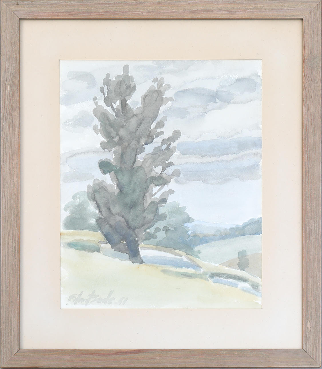 GUNILLA BADE. Watercolour, signed and dated -51.
