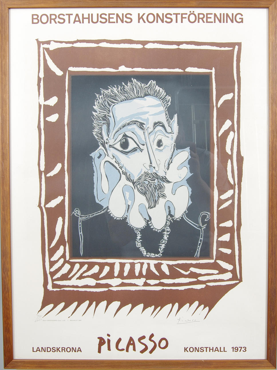 UTSTÄLLNINGSAFFISCH, "Picasso", Borstahusens konstförening.