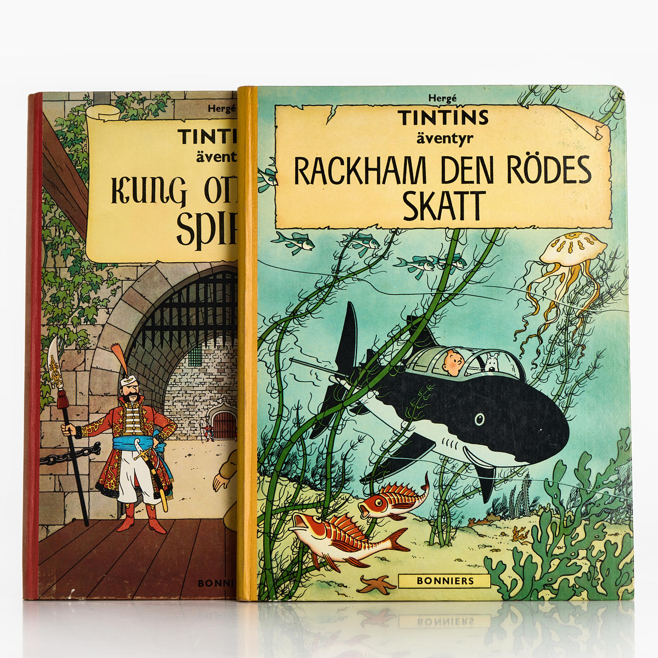 TINTIN (2), Hergé, Kung Ottokars spira, Rackham den Rödes skatt ...
