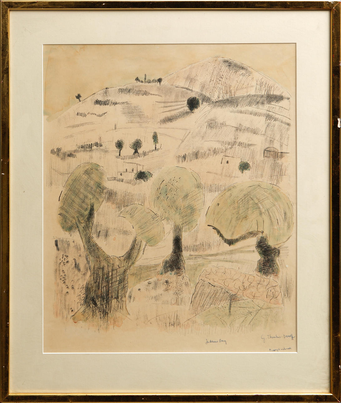 GETRUD THANKUS. Litografi, signerad.