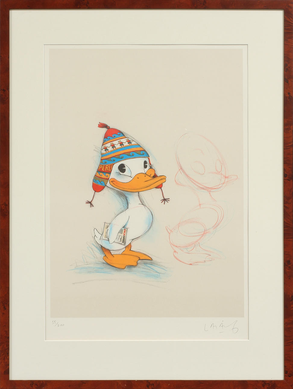 LASSE ÅBERG. Litografi, signerad och numrerad 55/200.