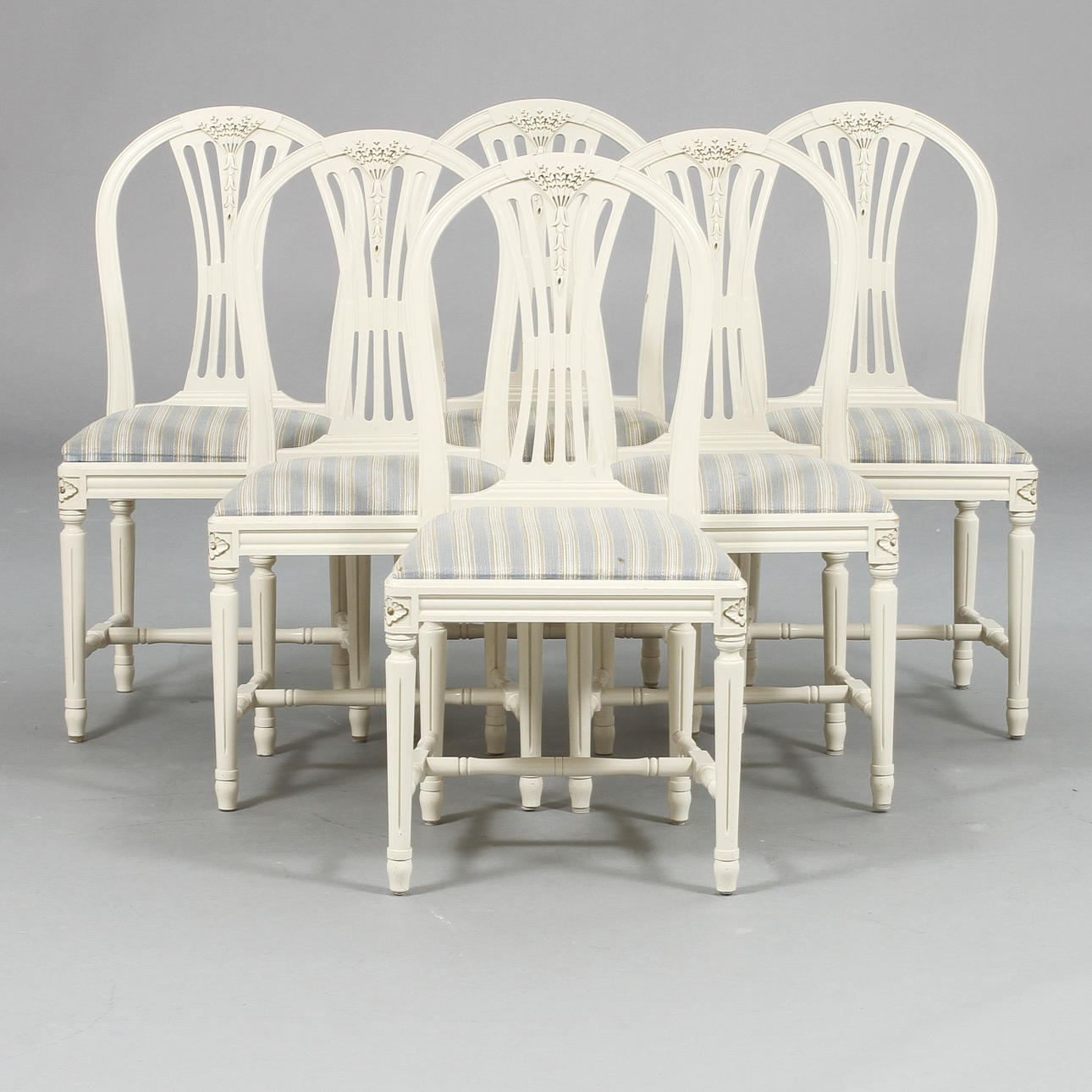 STOLAR, 6 st, gustaviansk stil, 1900-tal.