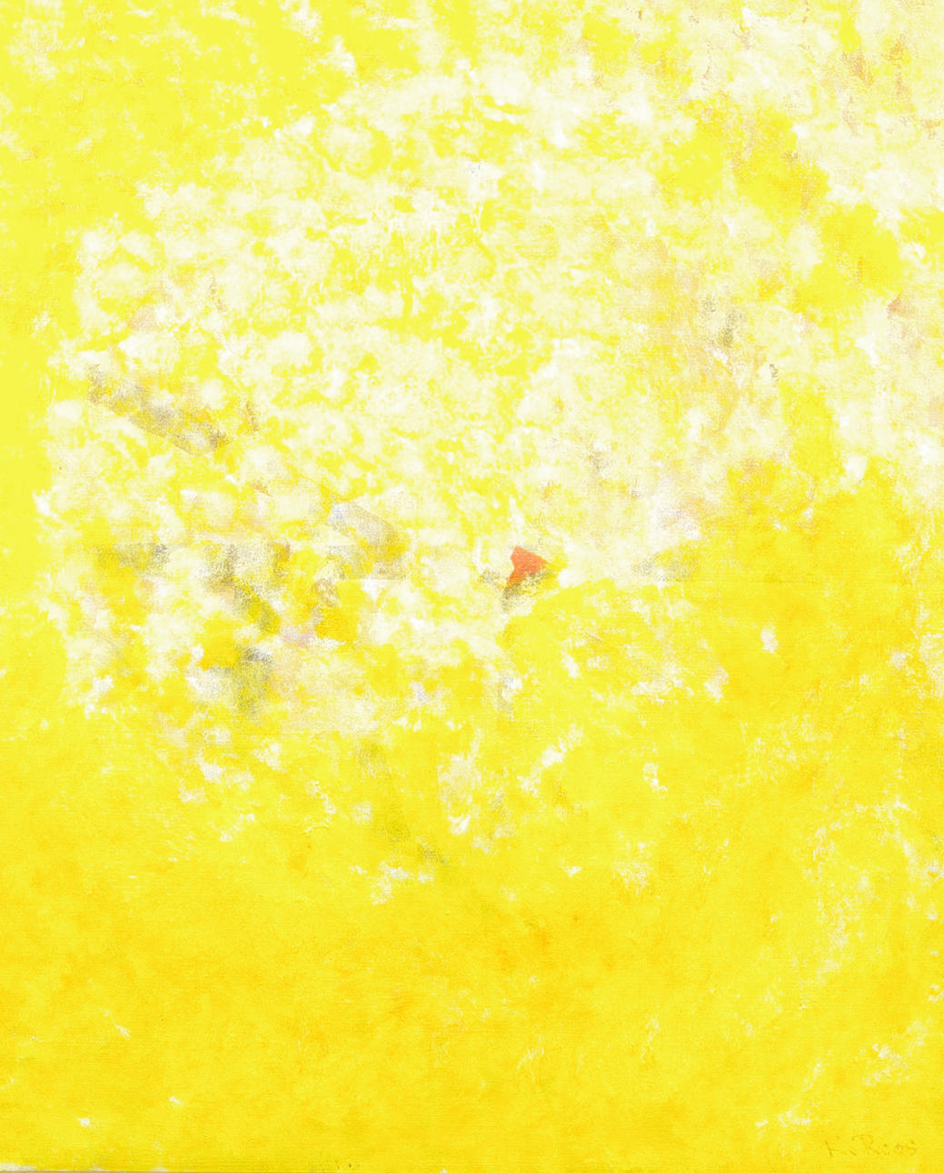 OIDENTIFIERAD KONSTNÄR. "Glädjen!, olja på duk, signerad K. Roos.