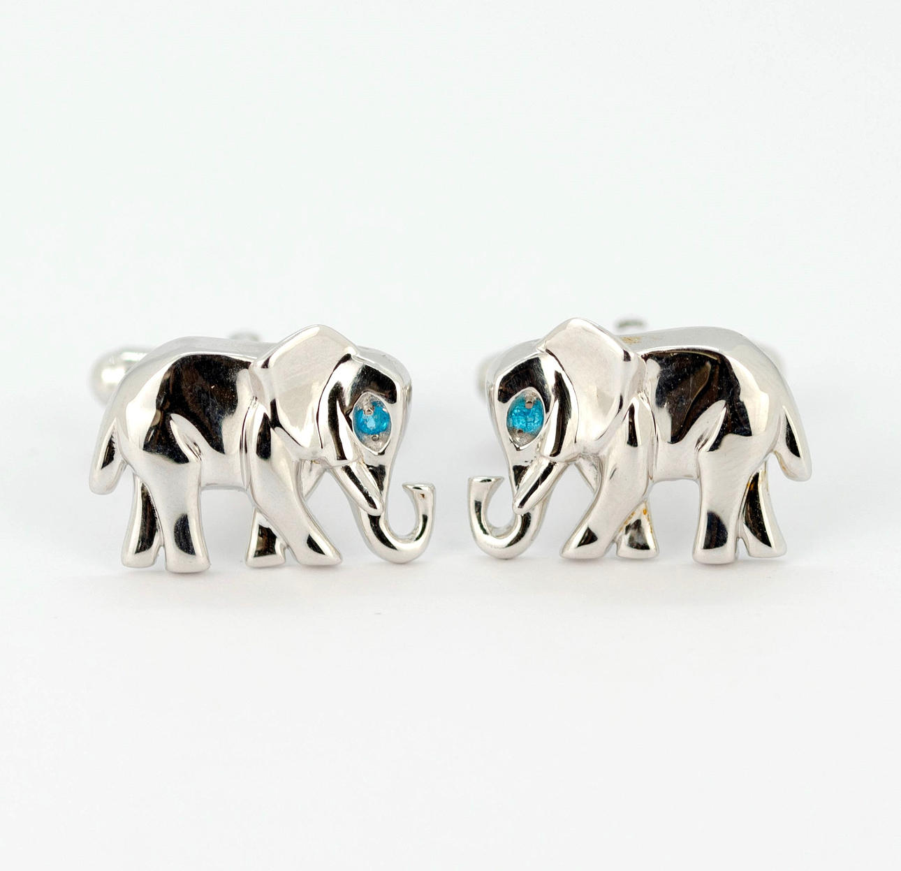 SØLV ELEFANT MANCHETKNAPPER.