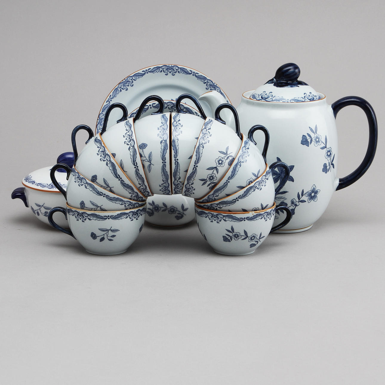 KAFFESERVIS, 27 delar, "Ostindia", Rörstrand.