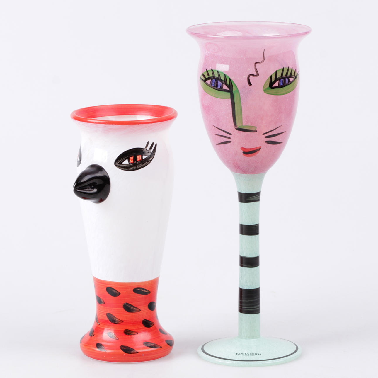 POKALGLAS, samt vas, Ulrica Hydman Vallien, Kosta Boda.