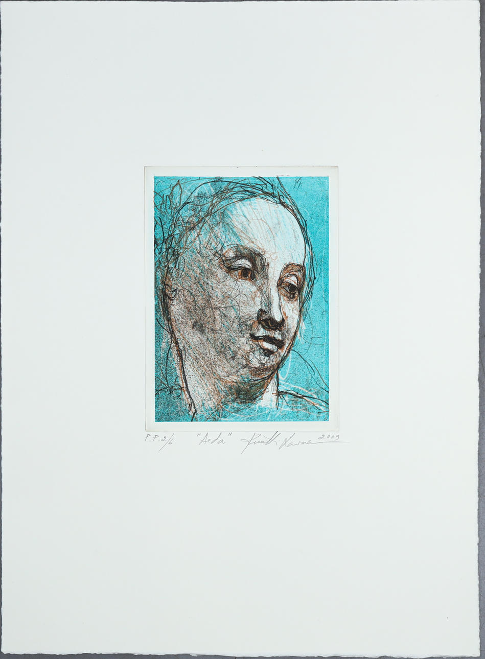 KUUTTI LAVONEN. “Aeda”, etching, oramat leaf.