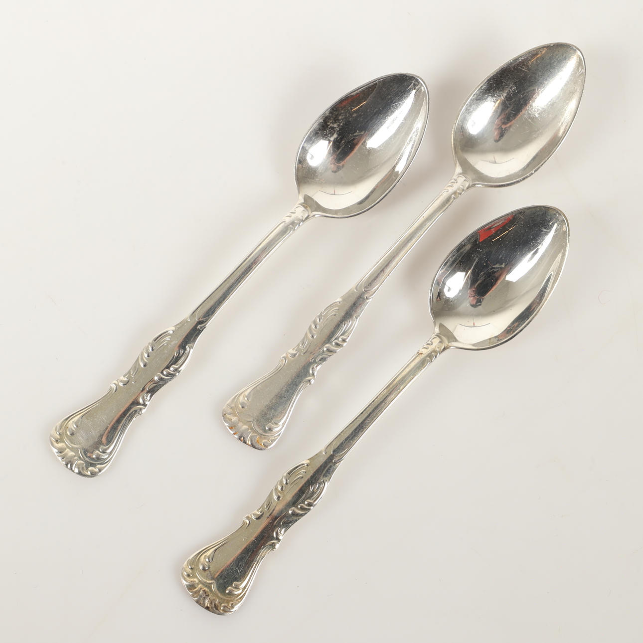 KAFFESKEDAR, 25 stycken, "Prins Albert", silver, GAB.