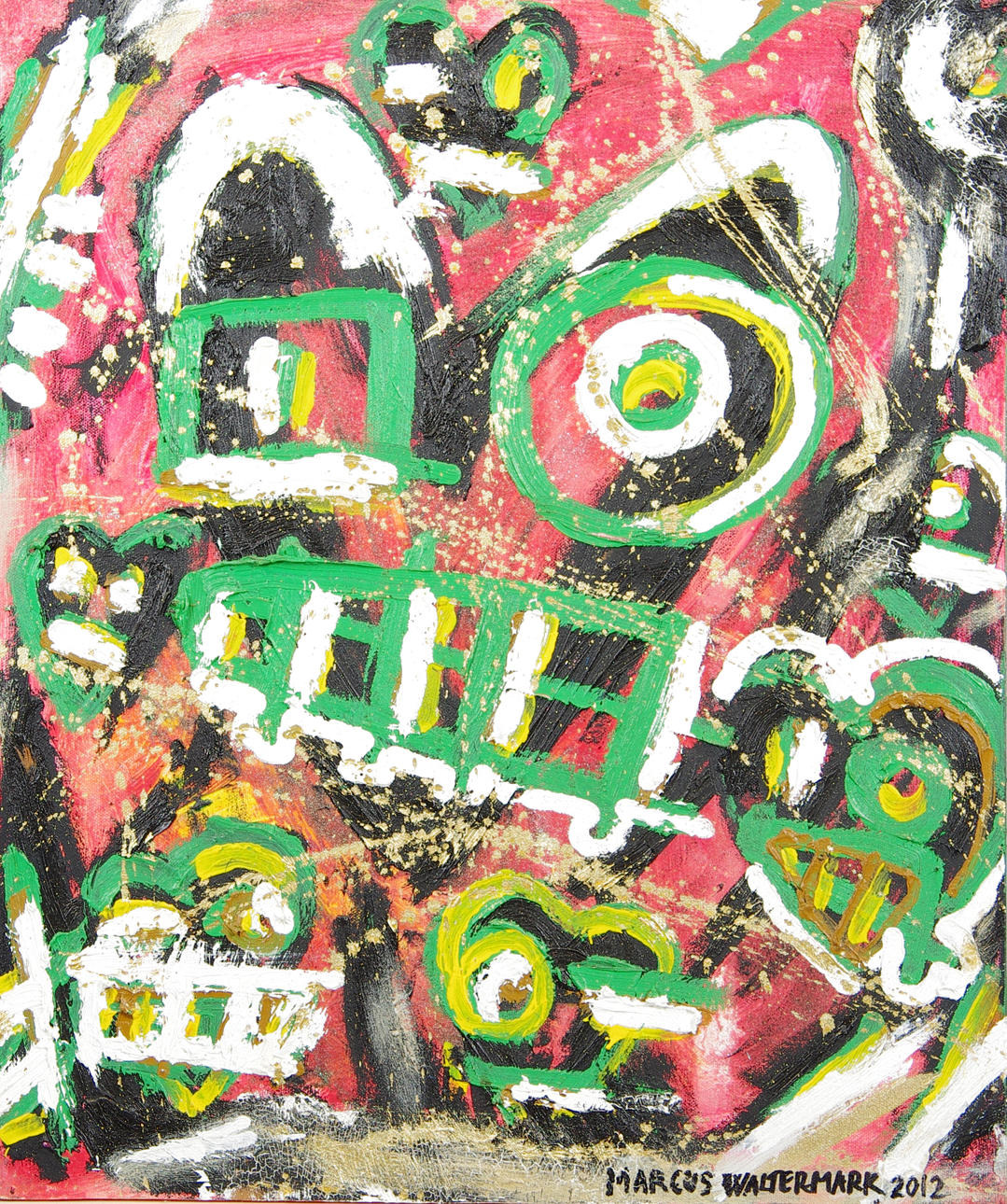 MARCUS WALTERMARK. "Seaking peace in Mexico", olja på duk, signerad 2012.