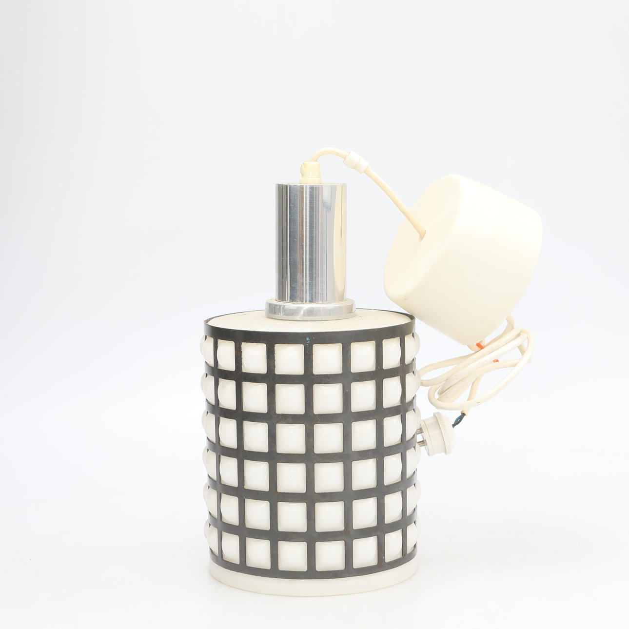 CEILING/WINDOW LAMP, glass cup with metal.