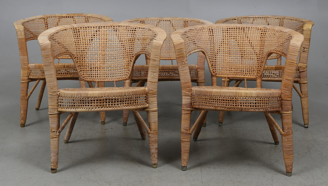 TRÄDGÅRDSSTOLAR, 5 st, 1900-tal.