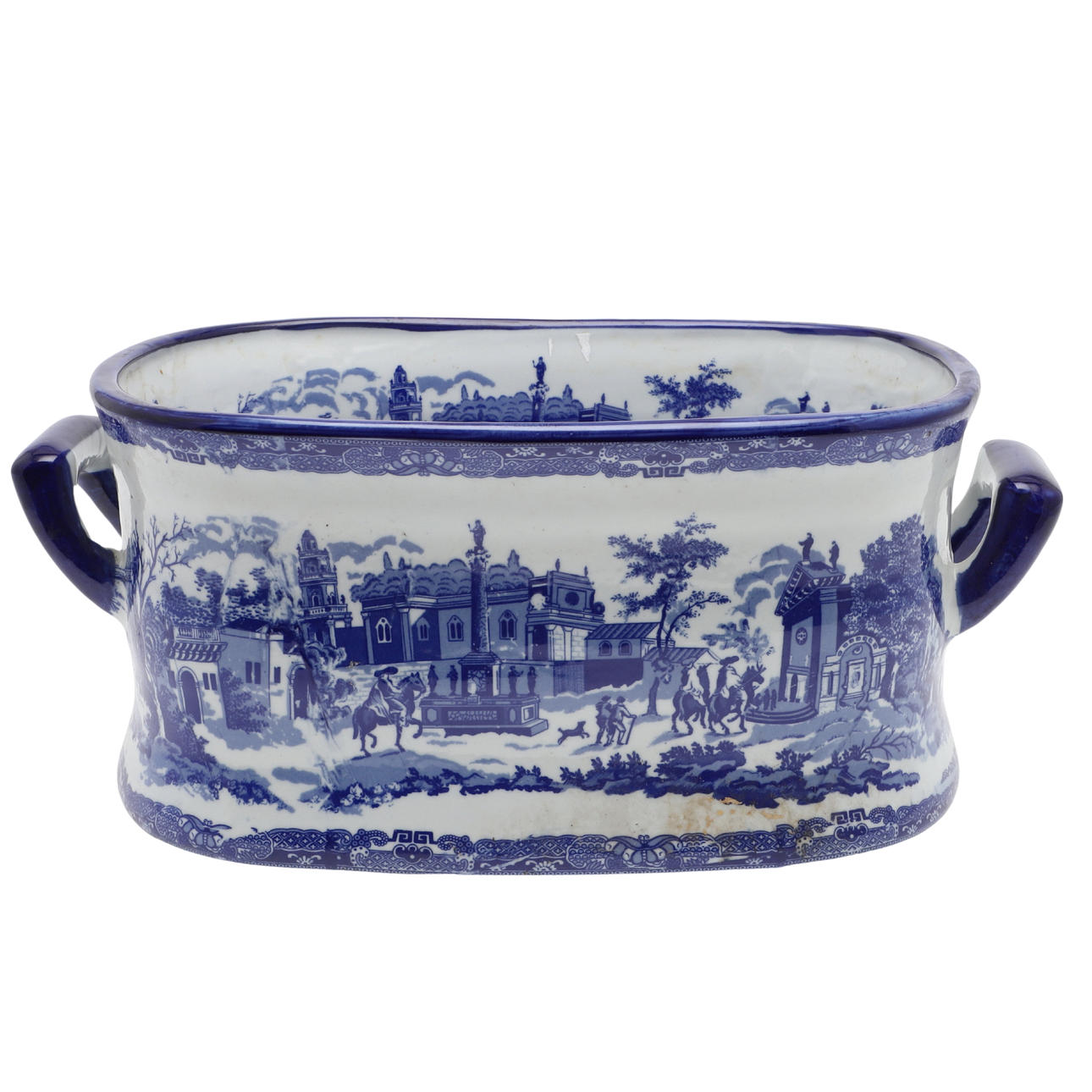 EIN KERAMISCHES FUSSBAD IM VIKTORIANISCHEN STIL.