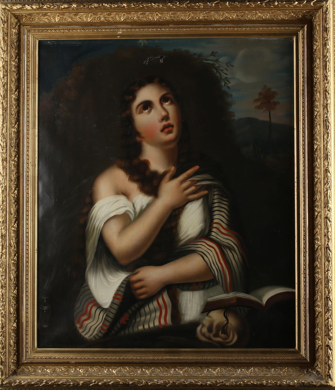 OIDENTIFIERAD KONSTNÄR. Porträtt av kvinna, olja på duk, 1800-talets senare hälft.