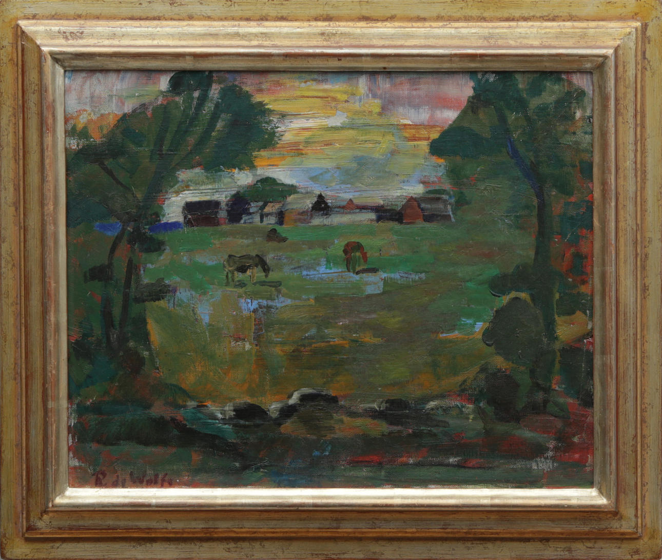 ROLAND DE WOLFE. OIL, on Board, signed.