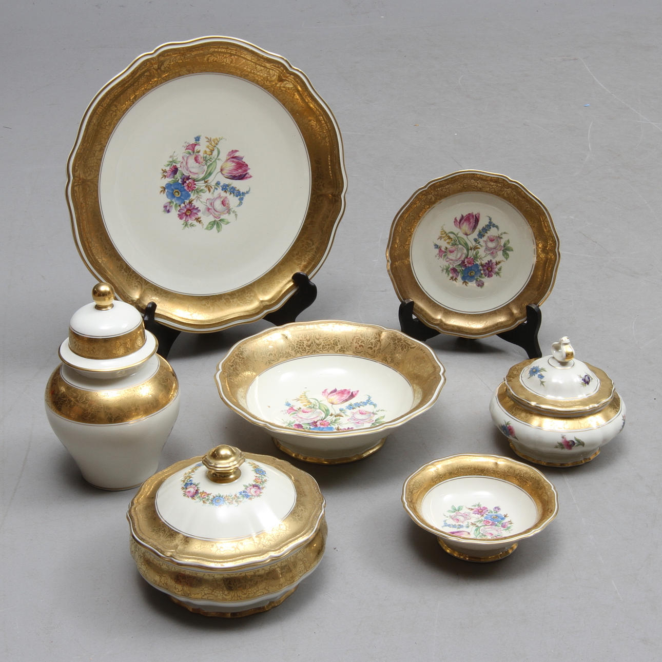 PARTI PORSLIN, 7 delar, "Chippendale", Rosenthal, 1900-tal.