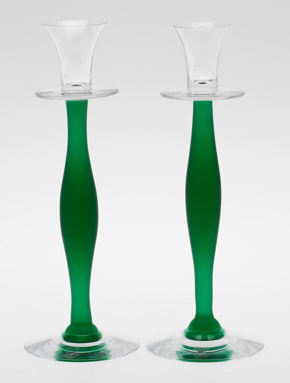 LJUSSTAKAR, ett par, "Celeste", Anne Nilsson, Orrefors.