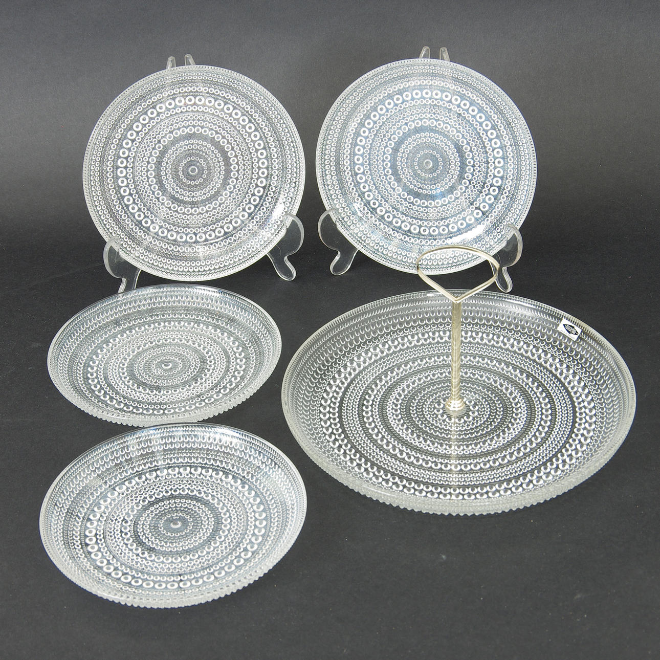 KAKFAT SAMT TALLRIKAR, "Kastehelmi", Oiva Toikka, Nuutajärvi.