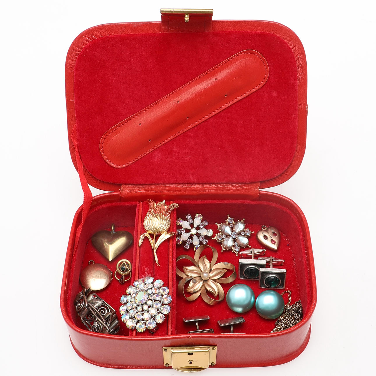 SCHMUCK in einer Schmuckbox, teilweise Silber.