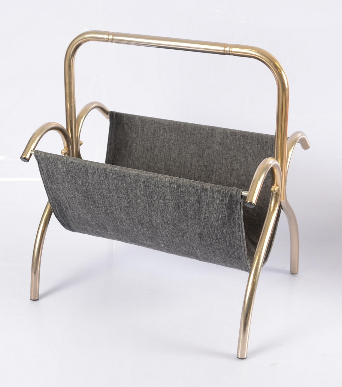 TIDNINGSSTÄLL, gulmetall, 1970-tal.