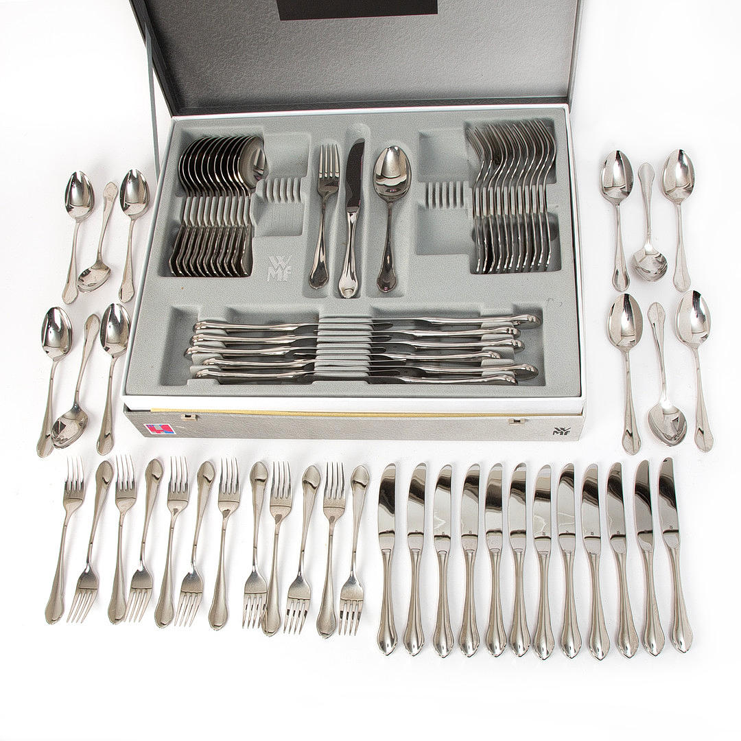 BESTICK. 72 delar, WMF, rostfritt stål.