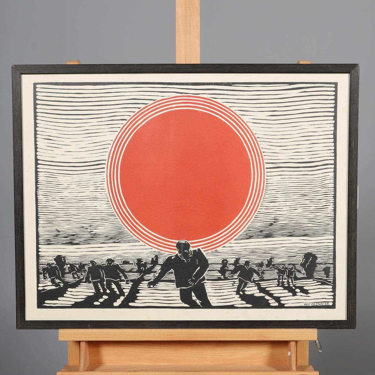 ALF OLSSON. SERIGRAPH, “Winter sun”, printed signature, dated -68.