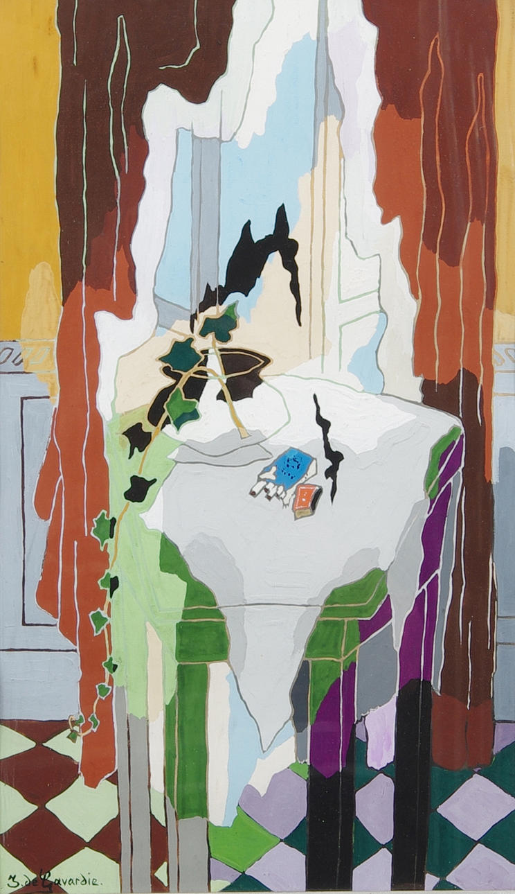 JEAN DE GAVARDIE. Stilleben, blandteknik, signerad J. de Gavardie.