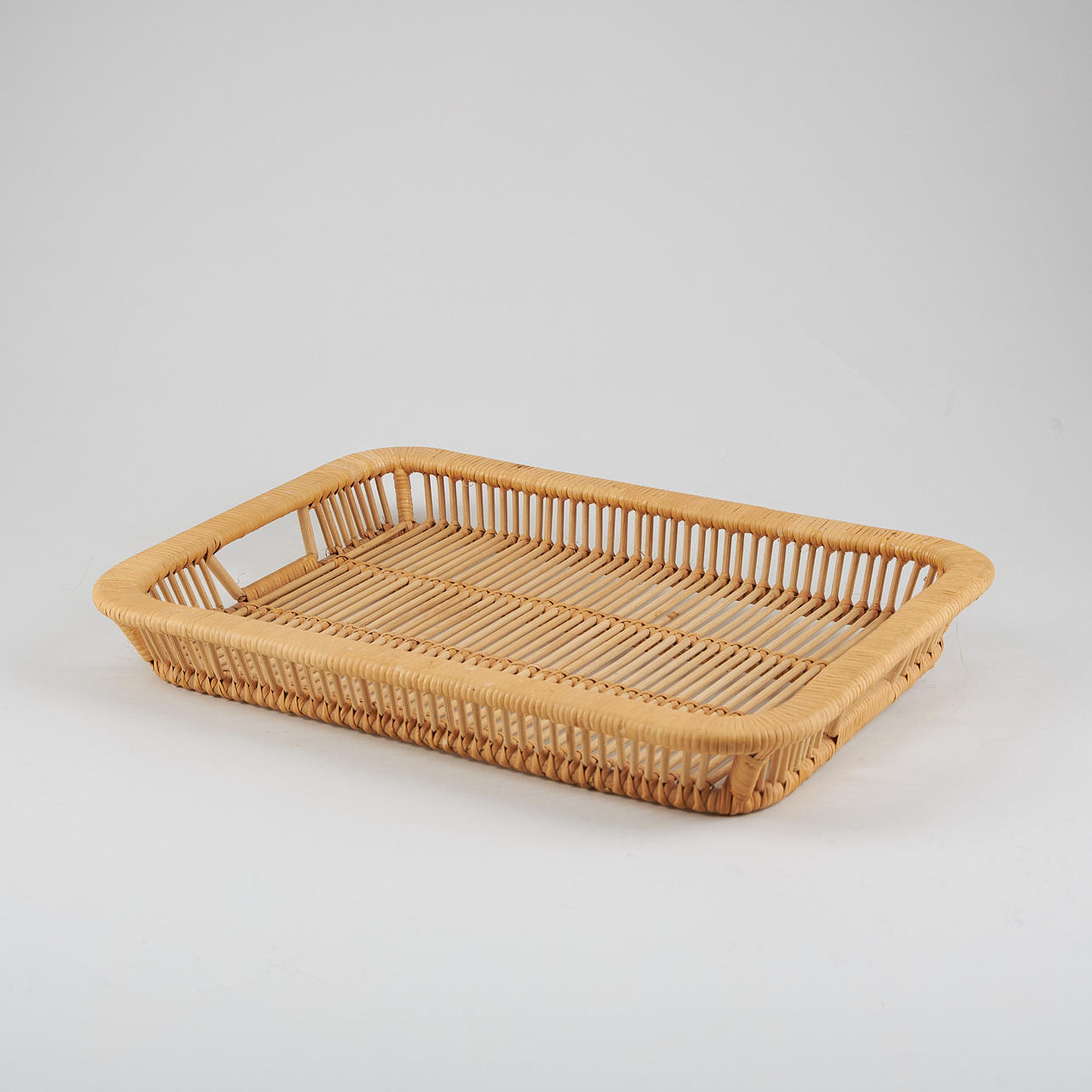 A wicker tray, dealer Artek, mid 1900s.