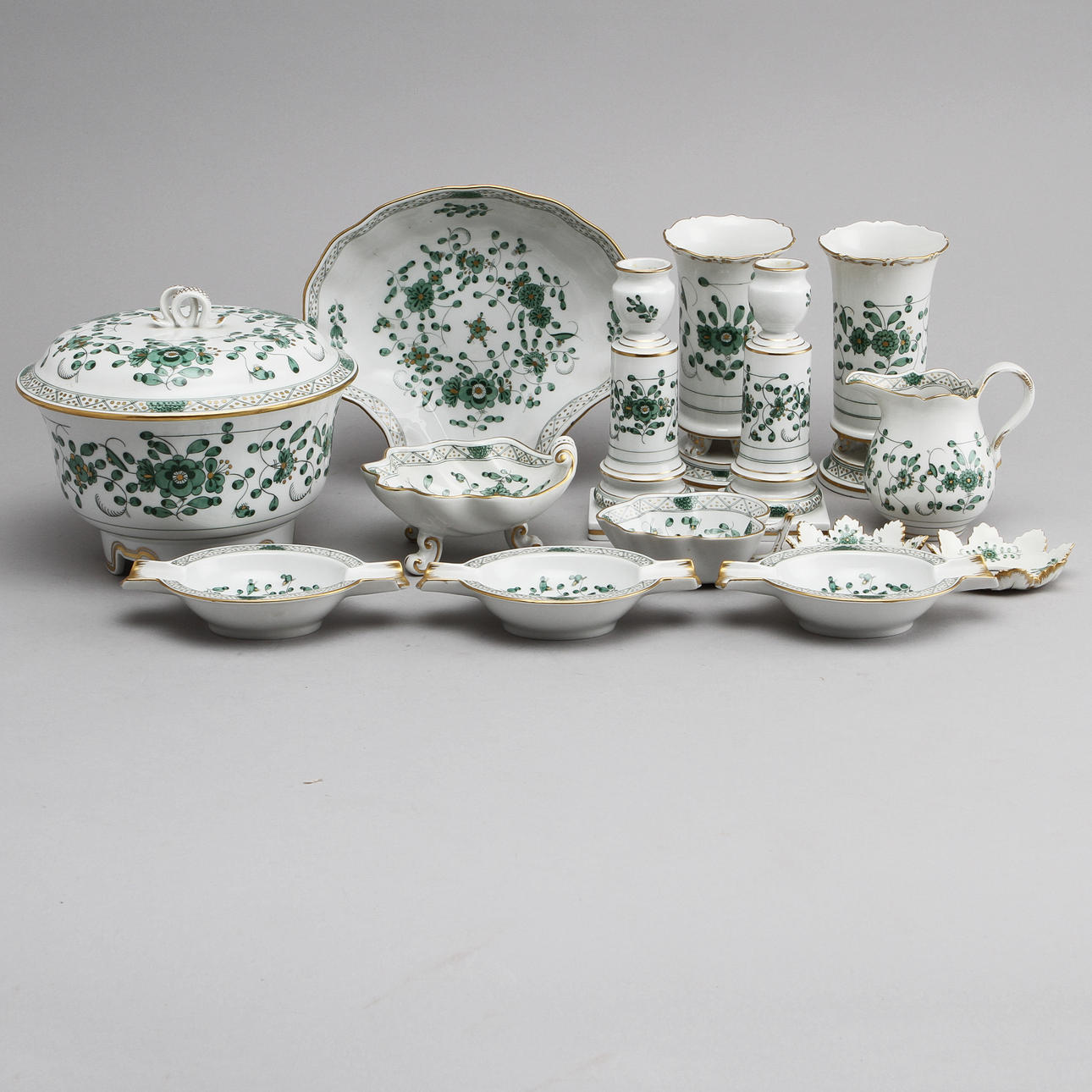 PORSLIN, 12 delar, Meissen, 1900-tal.