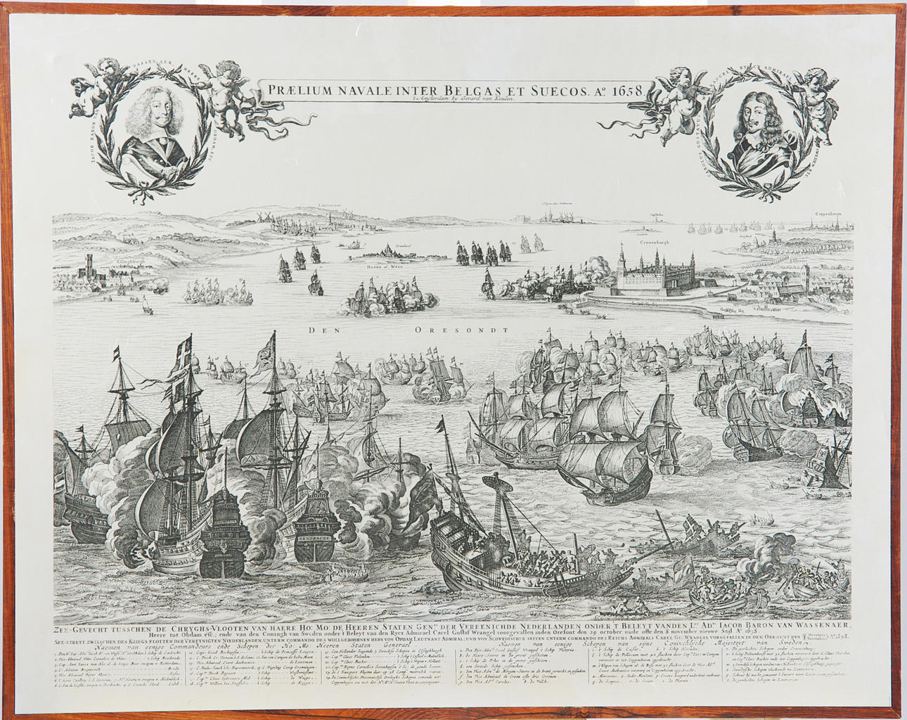 BELÄGRINGEN AV KÖPENHAMN 1658, tryck på metallskiva.