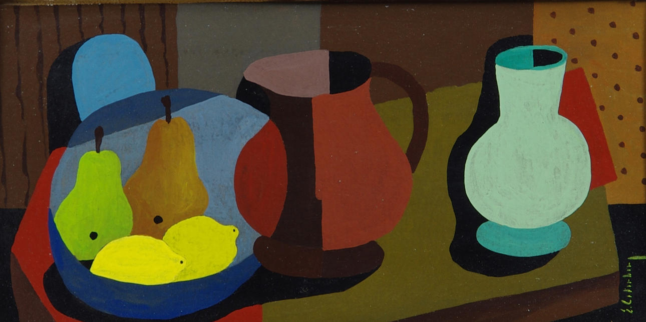 ERIC CEDERBERG. Stilleben, tempera, signerad E. Cederberg.