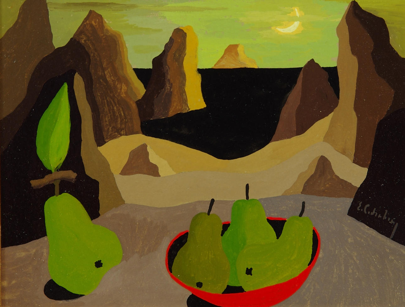 ERIC CEDERBERG. Stilleben, tempera, signerad E. Cederberg.