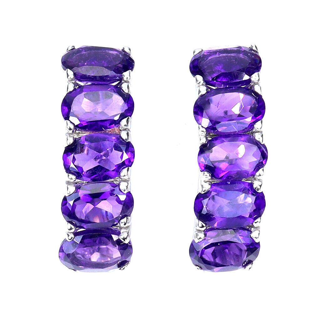 AMETIST SET SILVERÖRHÄNGEN.