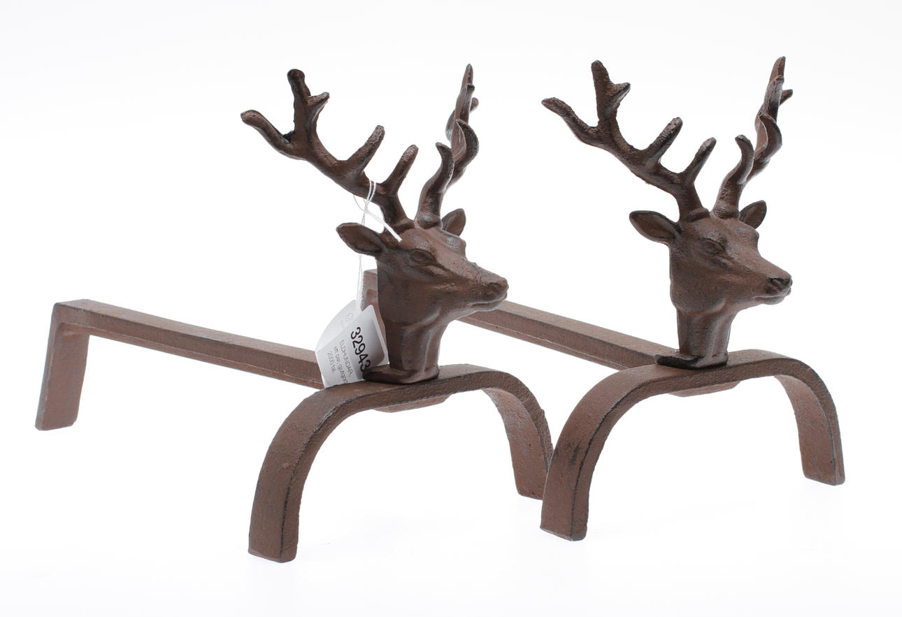 ELDHUNDAR, ett par, gjutgods, 2000 tal.