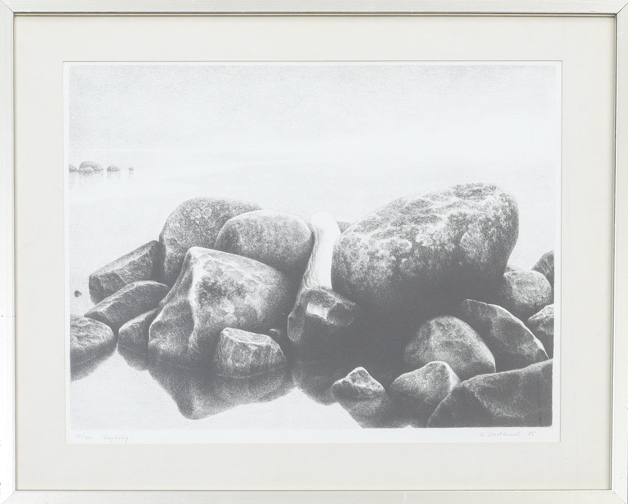 GUNBORG WESTLUND. lithograph, signed,” Dawn”, numbered 87/100 and dated -85.