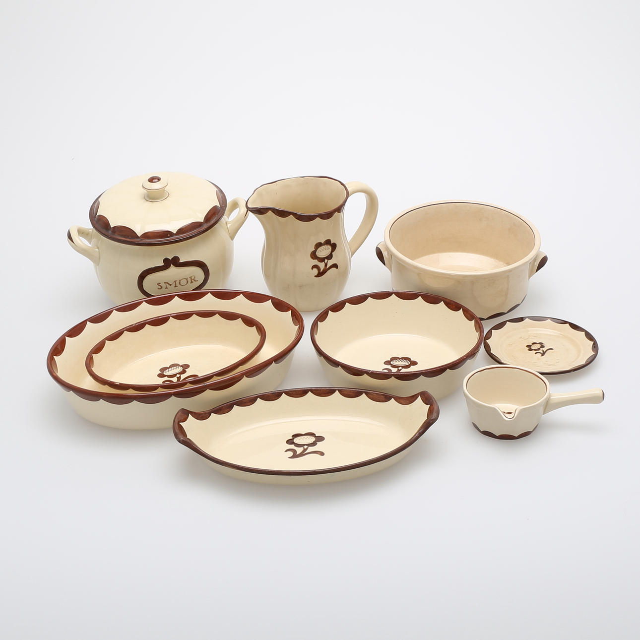 SERVISDELAR, (10), "Pyro", Gustavsberg.