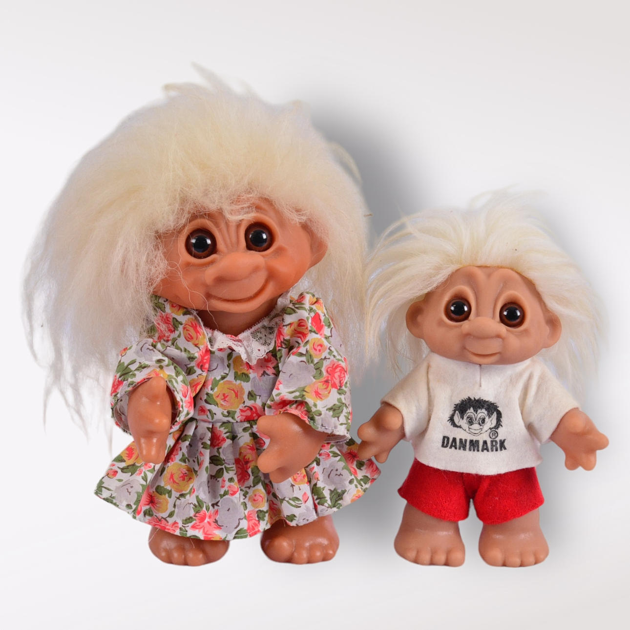 TROLL, 2 piezas, plástico, azul Mujer 1980.