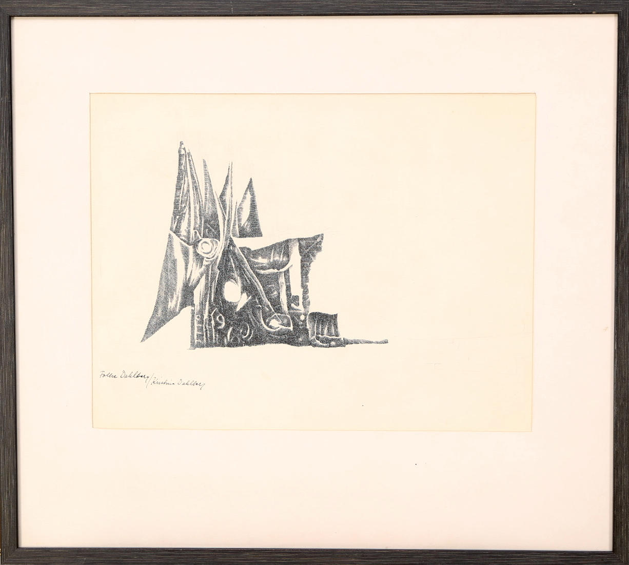 FOLKE DAHLBERG. Tuschteckning, signerad.