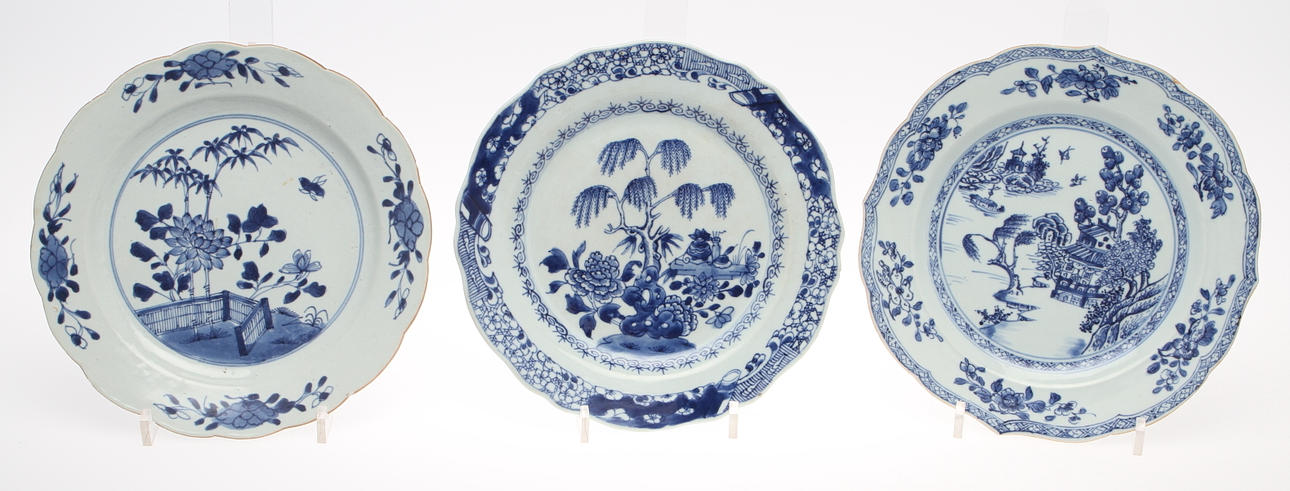 TALLRIKAR, 5 st, Kina 1700-tal.