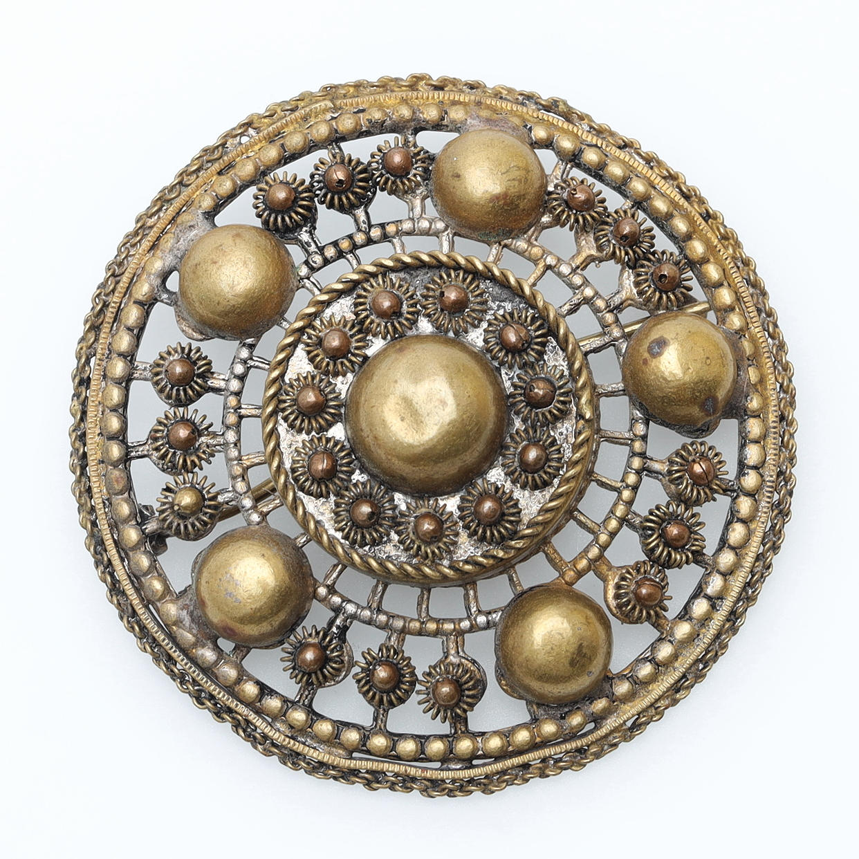 MODESCHMUCK/BROSCHE, Bronze, filigran.