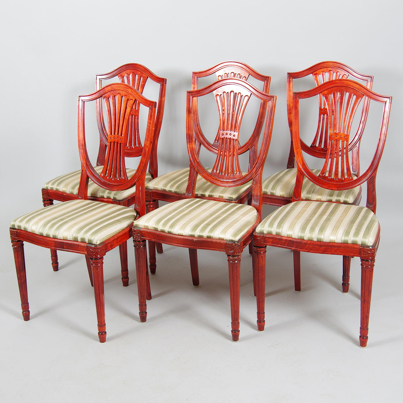 STOLAR, 6 stycken, mahogny, gustaviansk stil.