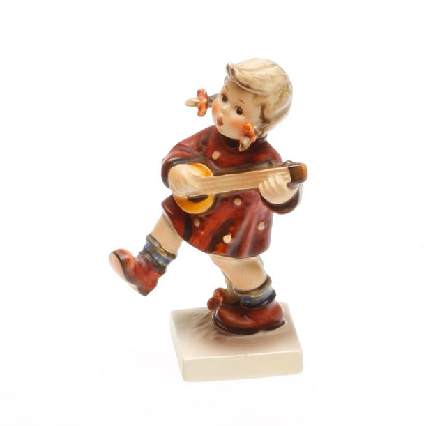 FIGURIN, Flicka med banjo, Tyskland, M J Hummel, Goebel.