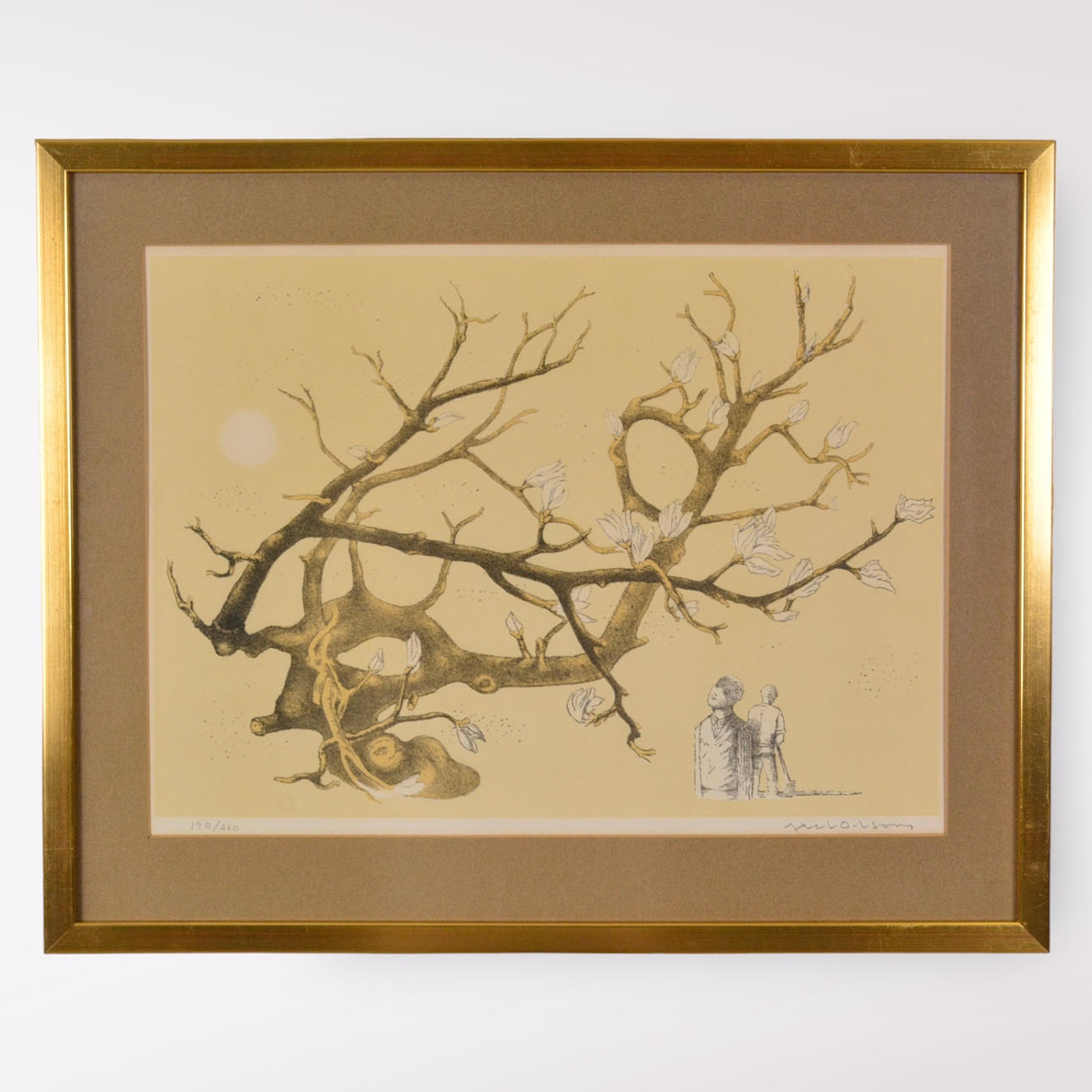 AXEL OLSON. Färglitografi.