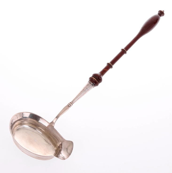 SOPPSLEV, silver, träskaft, GAB, 1888.