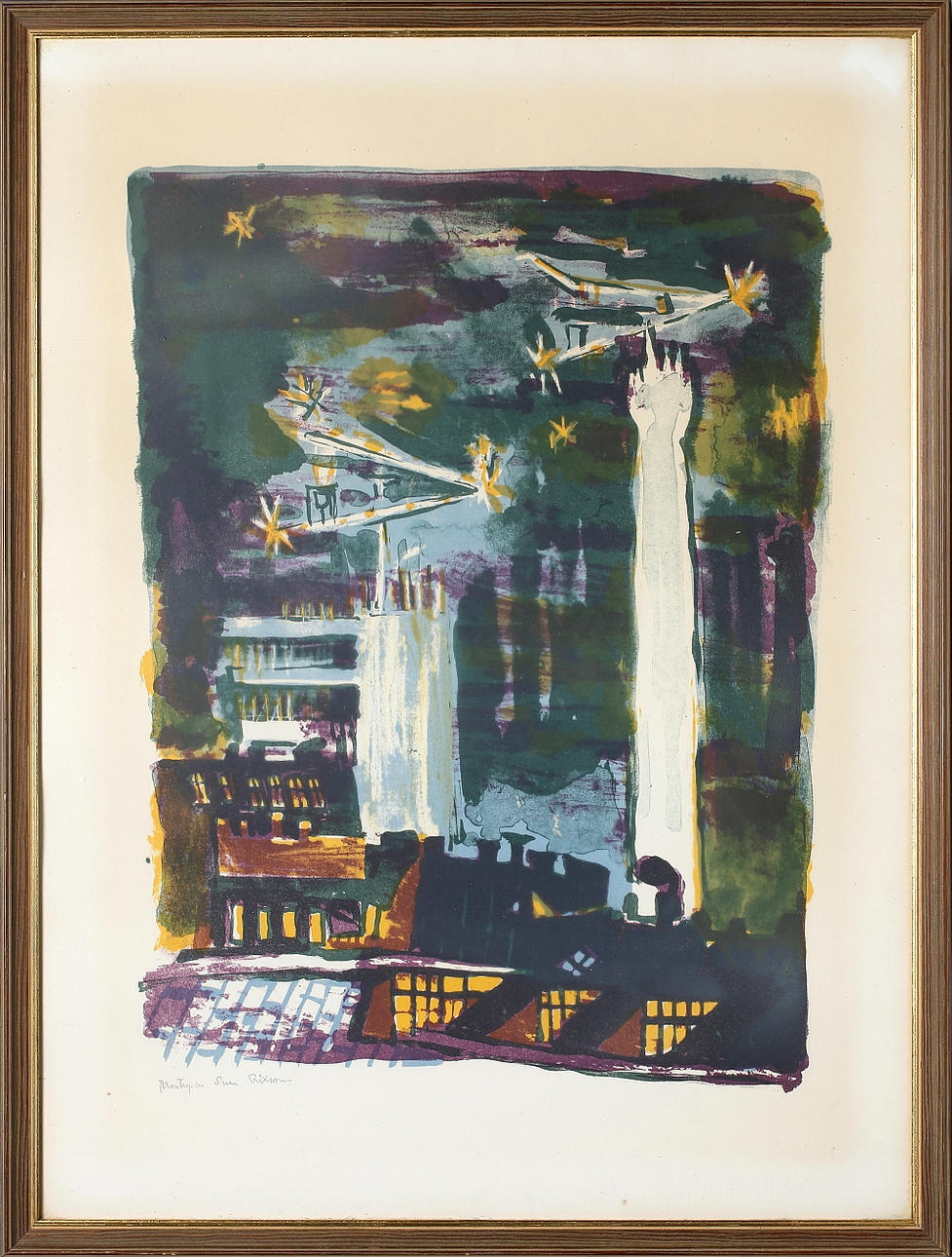 SVEN X:ET ERIXSON. "Hötorgscity", provtryck, signerad och märkt PT.